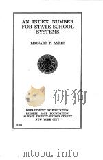 AN INDEX NUMBER FOR STATE SCHOOL SYSTEMS（1920 PDF版）