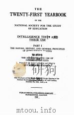 THE TWENTY-FIRST AND TWENTY-SECOND YEARBOOK OF THE NATIONAL SOCIETY FOR THE STUDY OF EDUCATION（1923 PDF版）