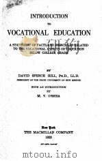 INTRODUCTION TO VOCATIONAL EDUCATION（1922 PDF版）