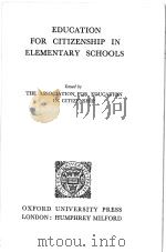 EDUCATION FOR CITIZENSHIP IN ELEMENTARY SCHOOLS（1939 PDF版）