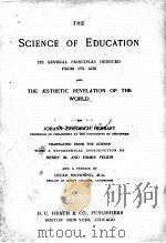 THE SCIENCE OF EDUCATION PDF电子版封面