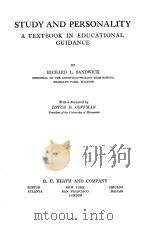 STUDY AND PERSONALITY:A TEXTBOOK IN EDUCATIONAL GUIDANCE（ PDF版）