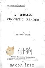A GERMAN PHONETIC READER（1913 PDF版）