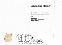 LANGUAGE AS IDEOLOGY（1979 PDF版）