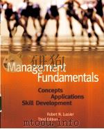 MANAGEMENT FUNDAMENTALS THIRD EDITION PDF电子版封面 9780324226065 ROBERT N.LUSSIER著