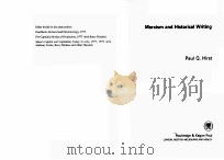 MARXISM AND HISTORICAL WRITING   1985  PDF电子版封面  0710099258   