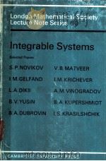 London Mathematical Society Lecture Note Series 60  Integrable Systems  Selected Papers（ PDF版）
