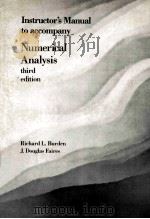 Instructor's Manual to accompany  Numerical Analysis  third edition（ PDF版）