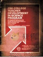 PRE-COLLEGE TEACHER DEVELOPMENT IN SCIENCE PROGRAM PDF电子版封面