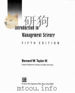 Introduction to MANAGEMENT SCIENCE FIFTH EDITION PDF电子版封面 0132093472 Bernard W.Taylor III