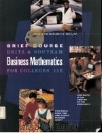BRIEF COURSE BUSINESS MATHEMATICS FOR COLLEGES 11E PDF电子版封面 JAMES E.DEITZ JAMES L.SOUTHAM