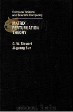 Matrix Perturbation Theory PDF电子版封面 0126702306 G.W.Steewart Ji-guang Sun