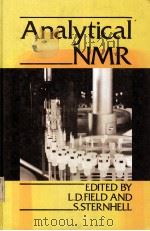 Analytical NMR PDF电子版封面 0471917141 L.D.Field S.Sternhell