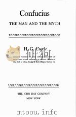 CONFUCIUS:THE MAN AND THE MYTH（1949 PDF版）