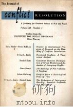 THE JOURNAL OF CONFLICT RESOLUTION VOLUME Ⅲ NUMBER 1 1959 PDF电子版封面