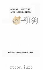 SOCIAL HISTORY AND LITERATURE（1976 PDF版）