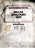How to prepare for the Miller analogies test PDF电子版封面 0156000407