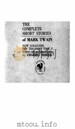THE COMPLETE SHORT STORIES OF MARK TWAIN PDF电子版封面 MARK TWAIN