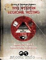 PROCEEDINGS 1992 Western Regional Meeting PDF电子版封面