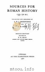 SOURCES FOR ROMAN HISTORY 133-70 B.C.（1960 PDF版）