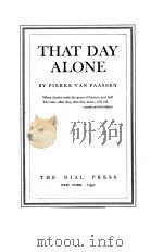 THAT DAY ALONE（1941 PDF版）