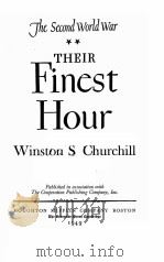 THE SECOND WORLD WAR THEIR FINEST HOUR（1949 PDF版）