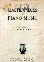 MASTERPIECES OF PIANO MUSIC（1922 PDF版）