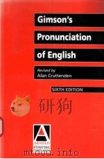 Gimson's Pronunciation of English Sixth Edition PDF电子版封面 0340806680 ALAN CRUTTENDEN
