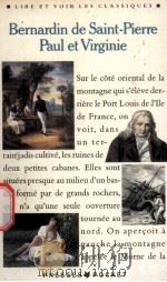 Bernardin de SAINT-PIERRE PAUL ET VIRGINIE PDF电子版封面 2266033662