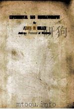 EXPERIMENTAL GAS CHROMATOGRAPHY 1963 PDF电子版封面 JAMES M. MILLER
