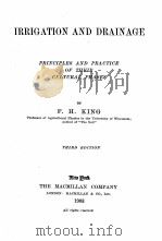 IRRIGATION AND DRAINAGE:PRINCIPLES AND PRACTICE OF THEIR CULTURAL PHASES（1903 PDF版）