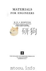 MATERIALS FOR ENGINEERS（1964 PDF版）