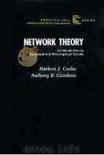 NETWORK THEORY:AN INTRODUCTION TO RECIPROCAL AND NONERCIPROCAL CIRCUITS 1964 PDF电子版封面