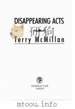 DISAPPEARING ACTS 1989 PDF电子版封面 0224027085