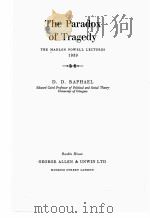 THE PARADOX OF TRAGEDY:THE MAHLON POWELL LECTURES 1959（1960 PDF版）