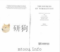 THE SOURCES OF NORMATIVITY 1996 PDF电子版封面 0521550599 CHRISTINE M. KORSGAARD