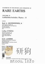 HANDBOOK ON THE PHYSICS AND CHEMISTRY OF RARE EARTHS VOL.19 LANTHANIDES/ACTINIDES: PHYSICS-II（1994 PDF版）