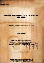RESEARCH IN BOUNDARY LAYER OSCILLATIONS AND NOISE 1964 PDF电子版封面