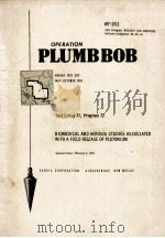 BIOMEDICAL AND AEROSOL STUDIES ASSOCIATED WITH A FLELD RELEASE OF PLUTONIUM（1961 PDF版）