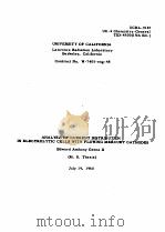 ANALYSIS OF CURRENT DISTRIBUTION IN ELECTROLYTIC CELLS WITH FLOWING MERCURY CATHODES（1960 PDF版）