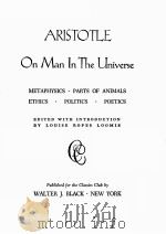 ARISTOTLE ON MAN IN THE UNIVERSE 1943 PDF电子版封面