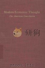 MODERN ECONOMIC THOUGHT:THE AMERICAN CONTRIBUTION（1948 PDF版）