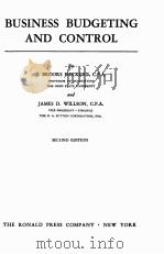 BUSINESS BUDGETING AND CONTROL SECOND EDITION（1955 PDF版）