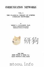 COMMUNICATION NETWORKS VOL.I（1955 PDF版）