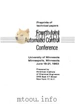 PREPRINTS OF TECHNICAL PAPERS FOURTH JOINT AUTOMATIC CONTROL CONFERENCE（1958 PDF版）