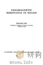 PARAMAGNETIC RESONANCE INSOLIDS SUPPLEMENT 2（1960 PDF版）