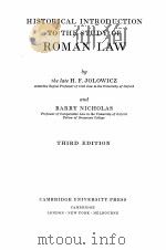 HISTORICALINTRODUCTION TO THE STUDY OF ROMANLAW THIRD EDITION（1972 PDF版）