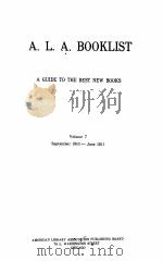 A.L.A. BOOKLIST VOL.VII PDF电子版封面