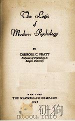 THE LOGIC OF MODERN PSYCHOLOGY（1939 PDF版）