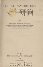 SOCIAL PSYCHOLOGY（1923 PDF版）